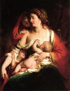 Friedrich von Amerling Mutter und Kinder oil on canvas